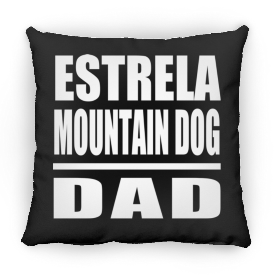 Estrela Mountain Dog Dad - Throw Pillow Black