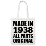 86th Birthday Made in 1938 All Parts Original - Tote Bag White