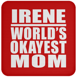 Irene World's Okayest Mom - Drink Coaster