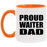 Proud Waiter Dad - 11oz Accent Mug Orange