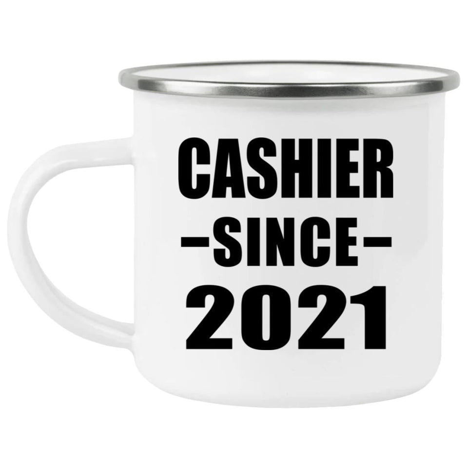 Cashier Since 2021 - 12oz Camping Mug