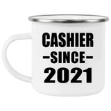 Cashier Since 2021 - 12oz Camping Mug