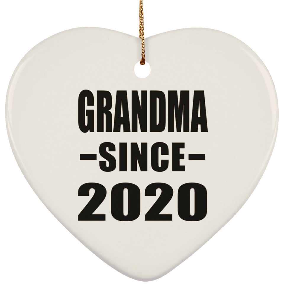 Grandma Since 2020 - Heart Ornament