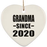 Grandma Since 2020 - Heart Ornament