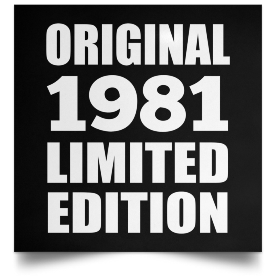 43rd Birthday Original 1981 Limited Edition - Poster Square
