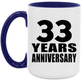 33rd Anniversary 33 Years Anniversary - 15oz Accent Mug Purple