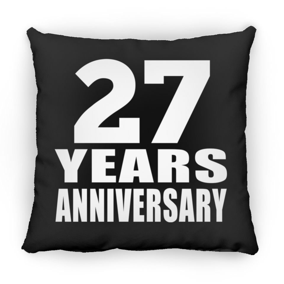 27th Anniversary 27 Years - Throw Pillow Black