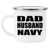 Dad Husband Navy - 12oz Camping Mug