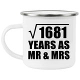 41st Anniversary Square Root of 1681 Years As Mr & Mrs - 12oz Camping Mug
