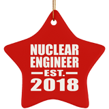 Nuclear Engineer Established EST. 2018 - Star Ornament