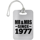 47th Anniversary Mr & Mrs Since 1977 - Luggage Bag Tag