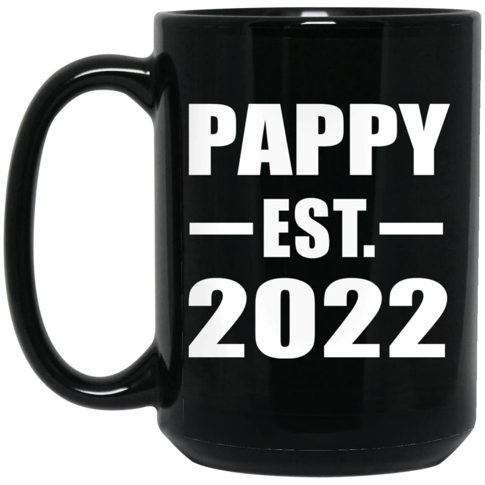 Pappy Established EST. 2022 - 15oz Coffee Mug Black
