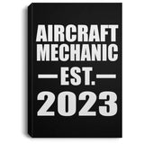 Aircraft Mechanic Established EST. 2023 - Canvas Portrait