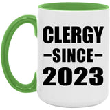 Clergy Since 2023 - 15oz Accent Mug Green