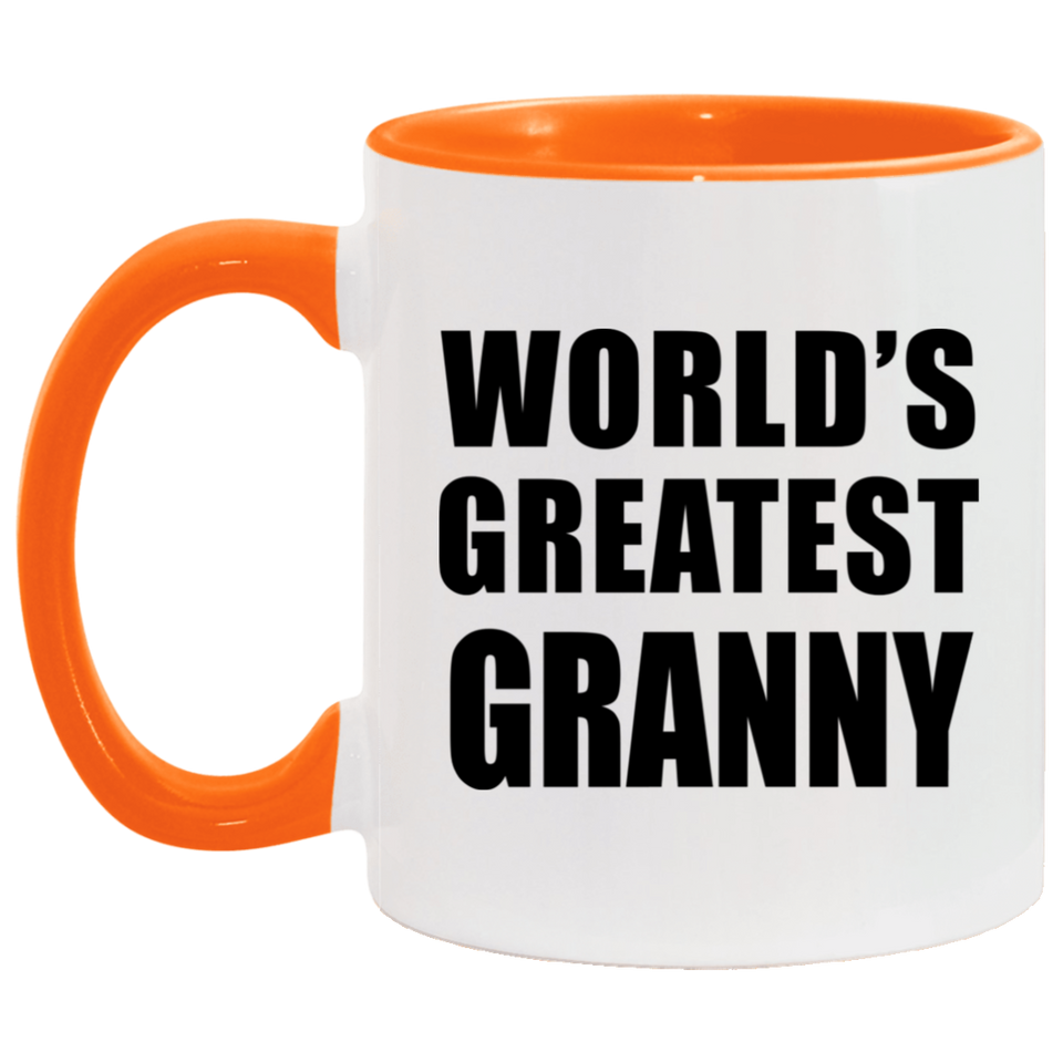 World's Greatest Granny - 11oz Accent Mug Orange