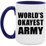 World's Okayest Army - 15oz Accent Mug Purple