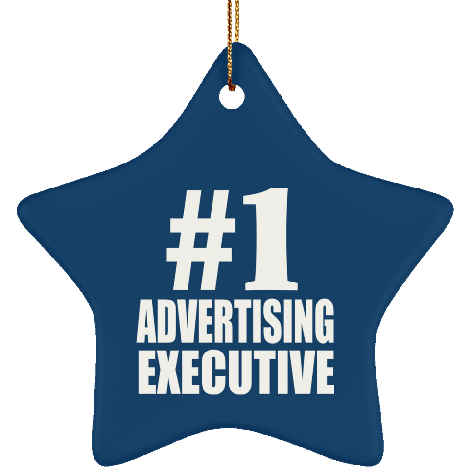 Number One #1 Advertising Executive - Star Ornament