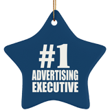 Number One #1 Advertising Executive - Star Ornament