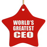 World's Greatest CEO - Star Ornament