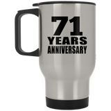 71st Anniversary 71 Years - Silver Travel Mug