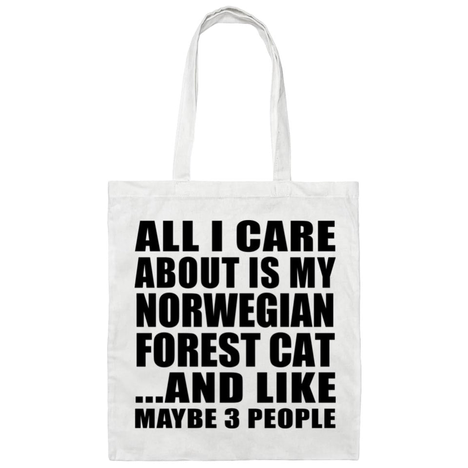 All I Care About Is My Norwegian Forest Cat - Tote Bag White