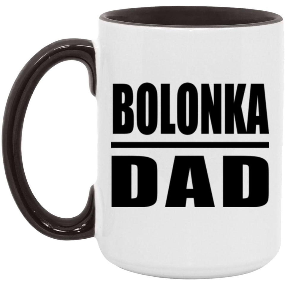 Bolonka Dad - 15oz Accent Mug Black