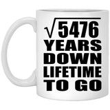 74th Anniversary Square Root of 5476 Years Lifetime To Go - 11oz Coffee Mug