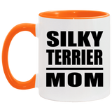 Silky Terrier Mom - 11oz Accent Mug Orange