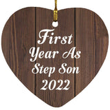 First Year As Step Son 2022 - Heart Ornament D