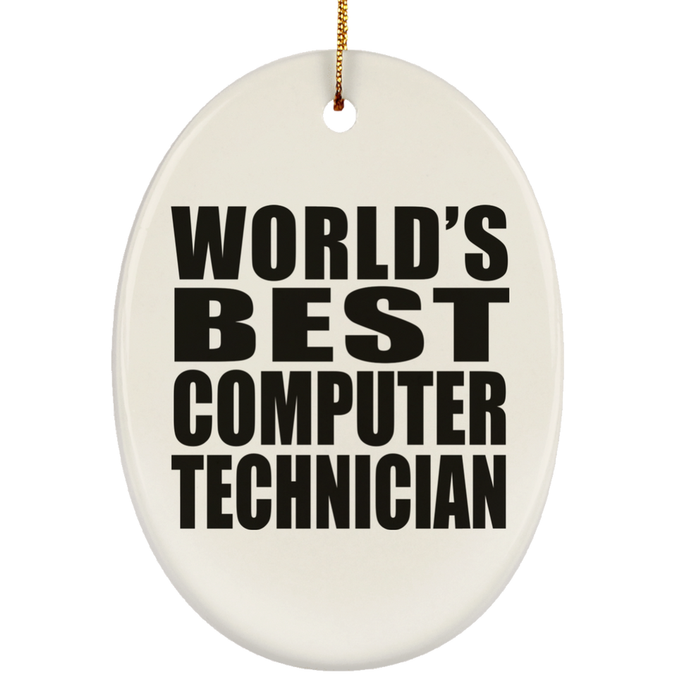 World's Best Computer Technician - Oval Ornament