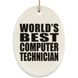 World's Best Computer Technician - Oval Ornament