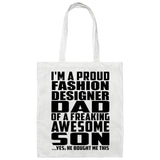 Proud Fashion Designer Dad Of Awesome Son - Tote Bag White
