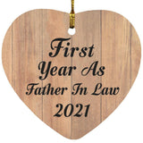 First Year As Father In Law 2021 - Heart Ornament C