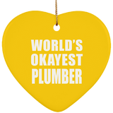 World's Okayest Plumber - Heart Ornament