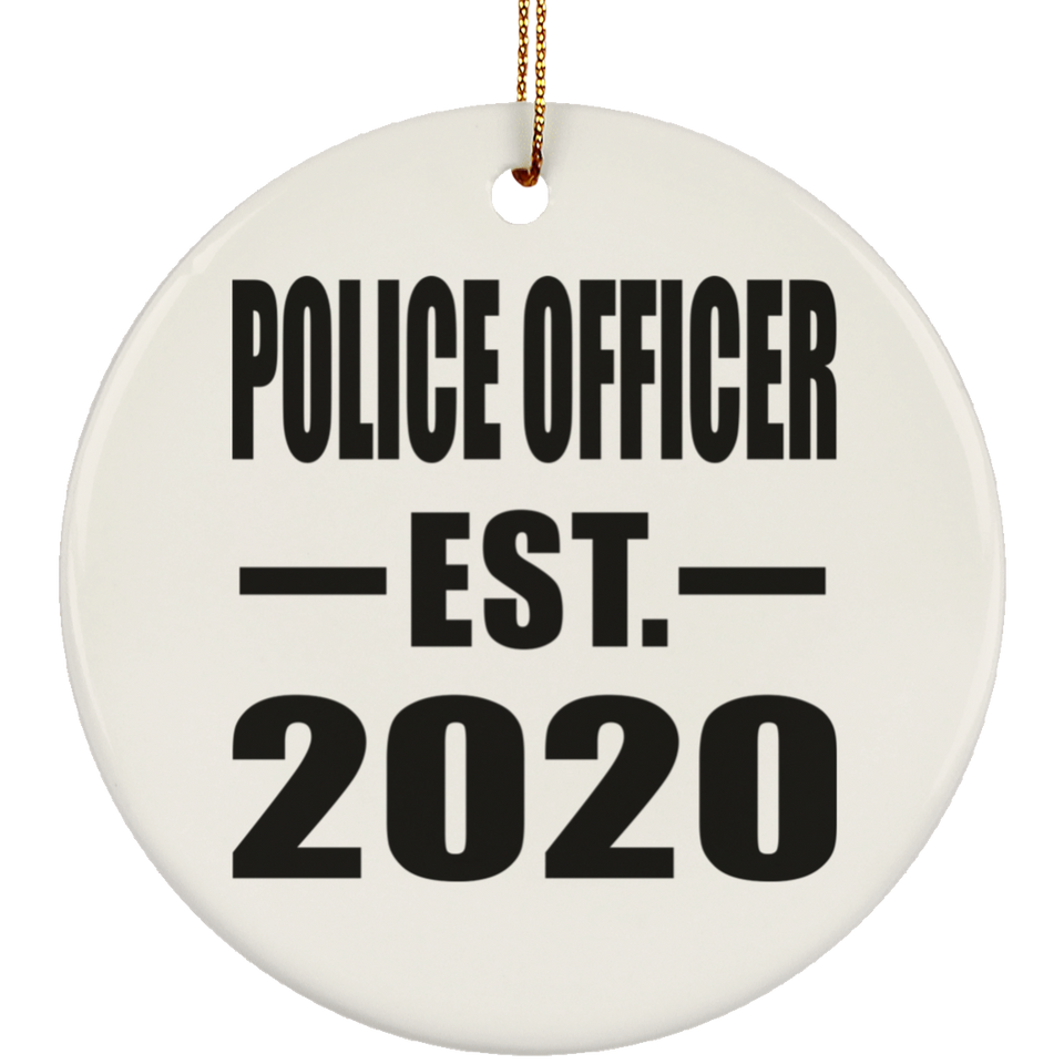 Police Officer Established EST. 2020 - Circle Ornament