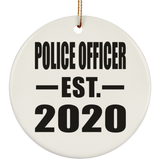 Police Officer Established EST. 2020 - Circle Ornament