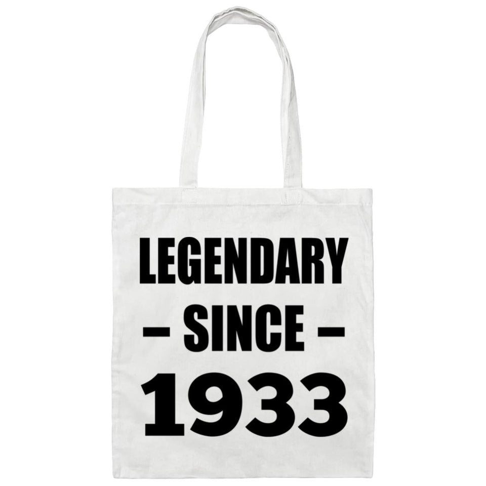 91st Birthday Legendary Since 1933 - Tote Bag White