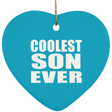 Coolest Son Ever - Heart Ornament