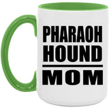 Pharaoh Hound Mom - 15oz Accent Mug Green