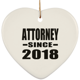 Attorney Since 2018 - Heart Ornament