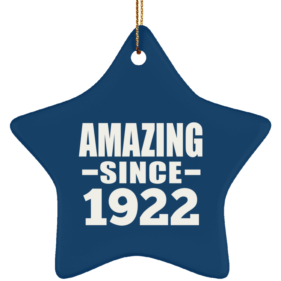 102nd Birthday Amazing Since 1922 - Star Ornament