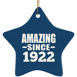 102nd Birthday Amazing Since 1922 - Star Ornament