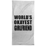 World's Okayest Girlfriend - Hand Towel