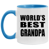 World's Best Grandpa - 11oz Accent Mug Blue