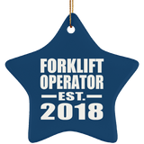 Forklift Operator Established EST. 2018 - Star Ornament