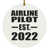 Airline Pilot Established EST. 2022 - Circle Ornament