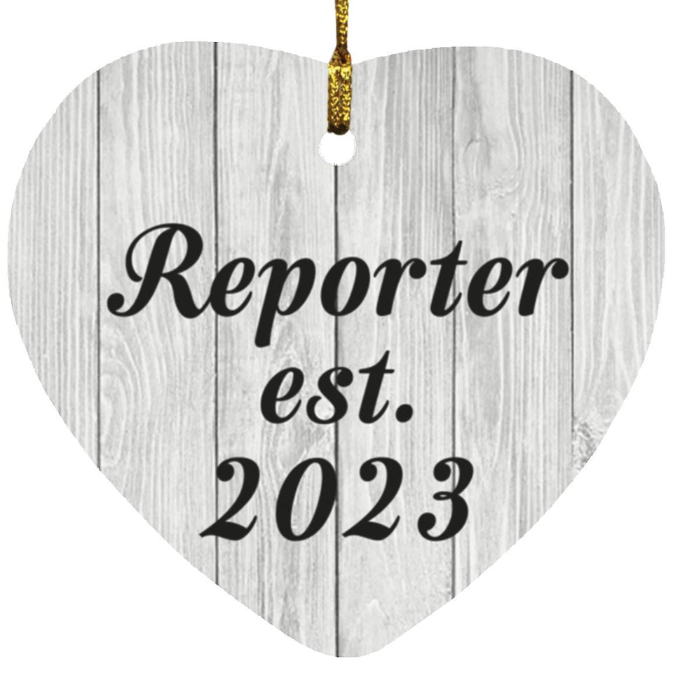 Reporter Established Est. 2023 - Heart Ornament F