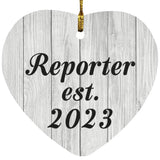 Reporter Established Est. 2023 - Heart Ornament F