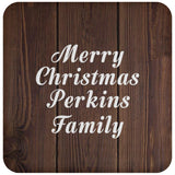Merry Christmas Perkins Family - Drink Coaster D