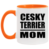 Cesky Terrier Mom - 11oz Accent Mug Orange